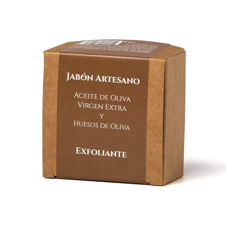 DIOLEO - Jabón Natural Exfoliante con Aceite y Huesos de Oliva 100g