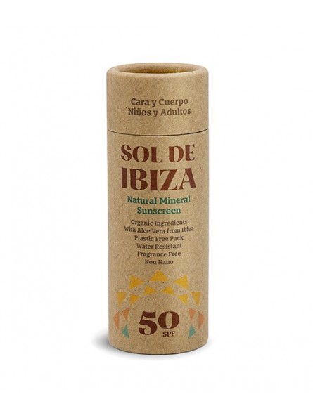 Stick protector solar mineral SPF50 - Sin plástico