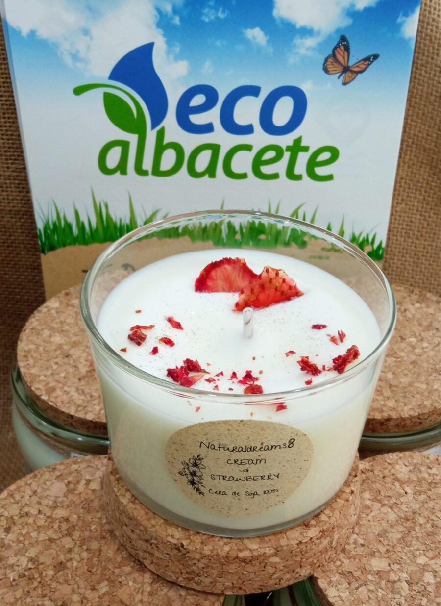 VELA DE CREAM & STRAWBERRY 125g