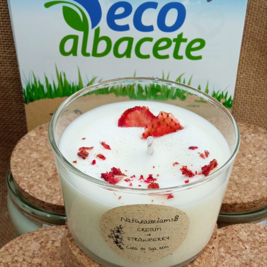 VELA DE CREAM & STRAWBERRY 125g