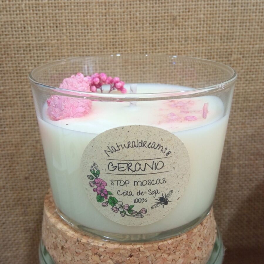 Vela de Cera de Soja Geranio 125g