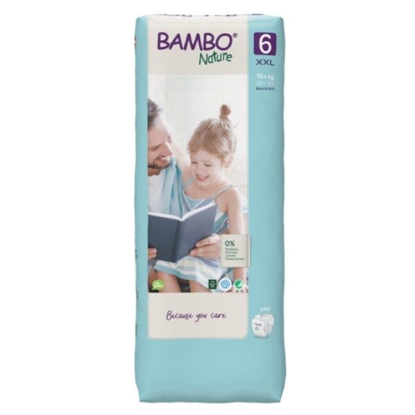 Bambo Nature Pañales Talla 6 XXL (16+kg), 40 unidades - EcoAlbacete